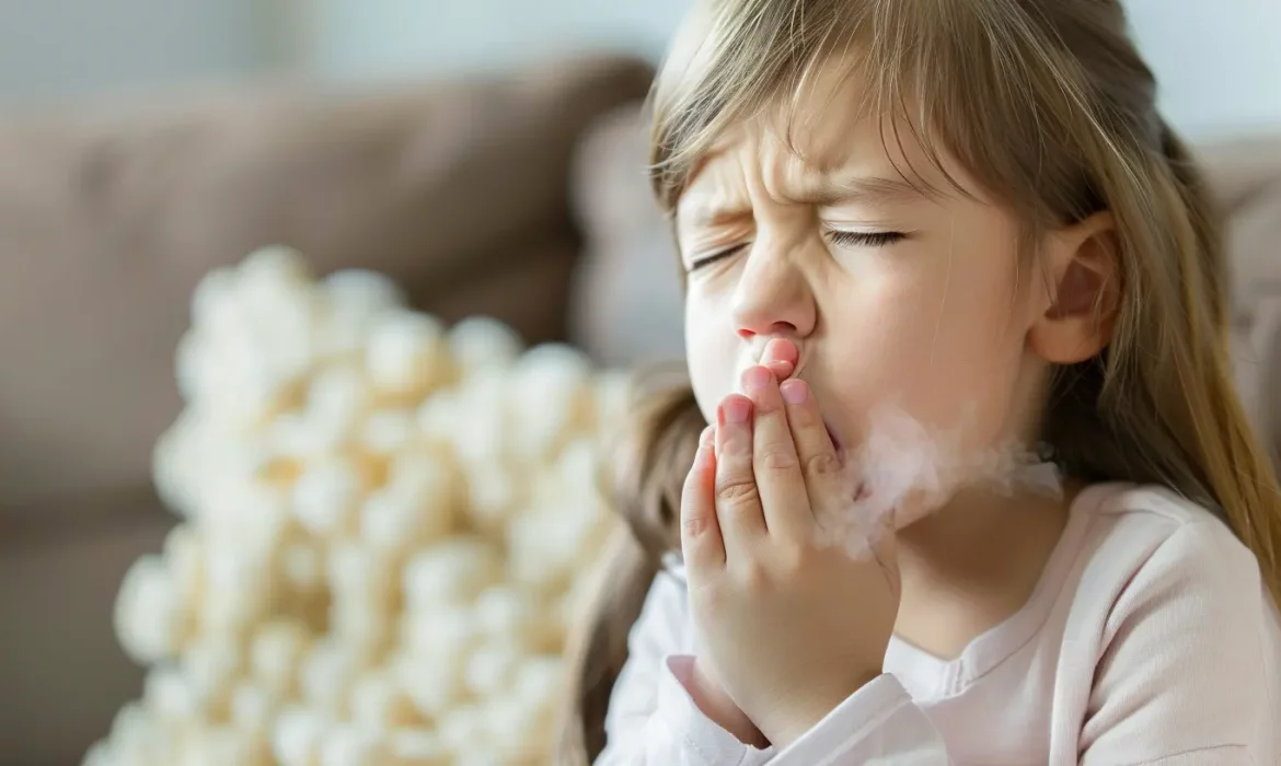 Child coughing vomiting bazooka